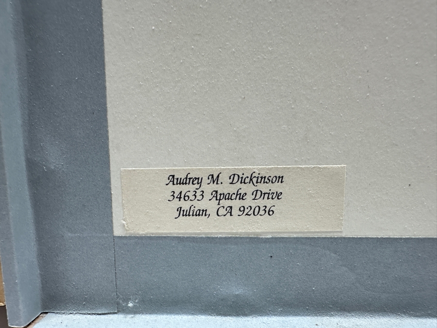 Audrey Dickinson Original Watercolor Painting On Paper Titled 'Walpi Pueblo Ruins' Dated 1/1/1991 20 X 16 Framed [Photo 8]