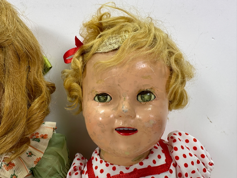 Vintage Dolls - Madame Alexander 'Flora McFlimsey' Madison Square  / Ideal Toy Co. Shirley Temple Doll with Mohair Wig and Tin Sleep Eyes [Photo 4]