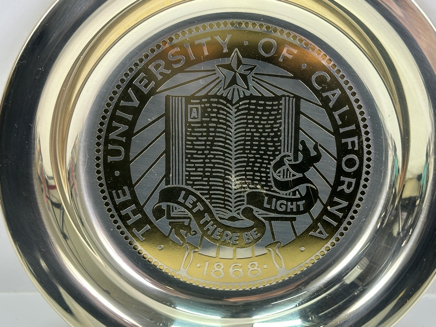 Sterling Silver With 24k Gold The University of California Alumni Plate Limited Edition University Seal 384 184.5g [Photo 3]