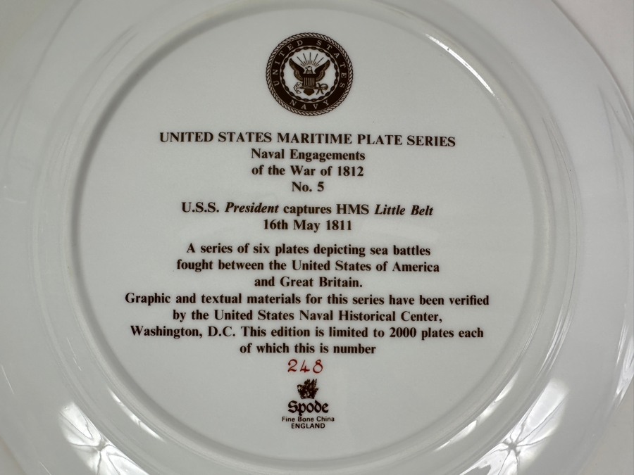 United States Maritime Plate Series Naval Engagements of the War of 1812 No. 1 and Naval Engagements of the War of 1812 No. 5 [Photo 7]
