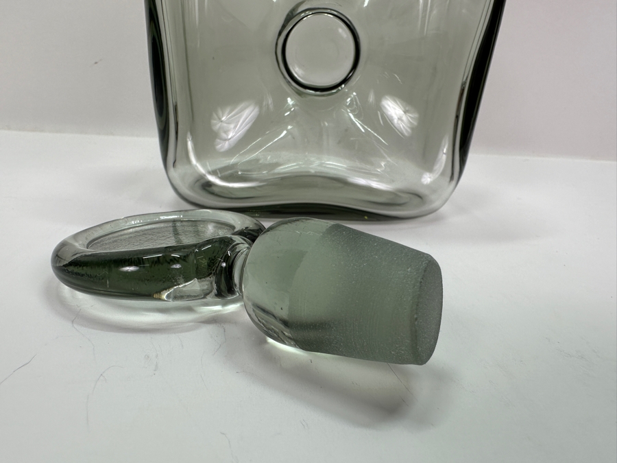 Vintage Holmegaard Smoked Glass Decanter 8'H [Photo 5]