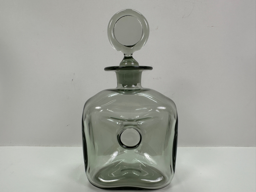 Vintage Holmegaard Smoked Glass Decanter 8'H [Photo 4]