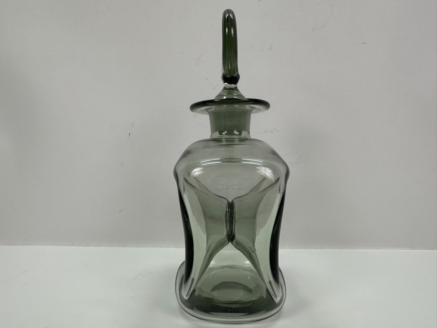 Vintage Holmegaard Smoked Glass Decanter 8'H [Photo 3]