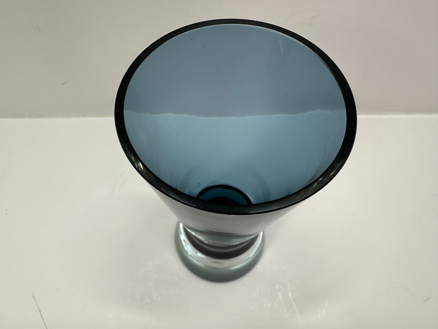 Modernist Vase by Tamara Aladin for Riihimäki Lasi Oy, Finland. Signed with Lasi Mark Bottom. 6.25'H [Photo 5]