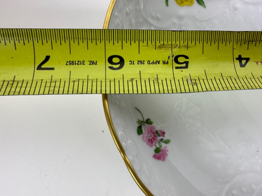 Meissen (Germany) Hand Painted Porcelain Plates with Gold Rim 6'W, 5'W x 3.75'D [Photo 7]