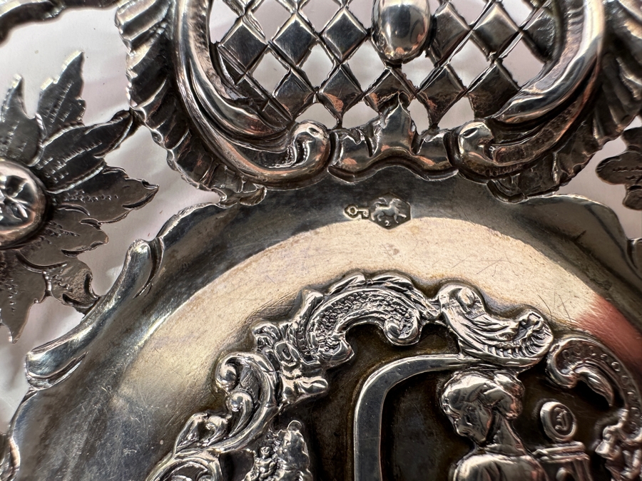 Antique Dutch Hallmarked 83.3% Silver Dish / Tray 78.8g [Photo 3]