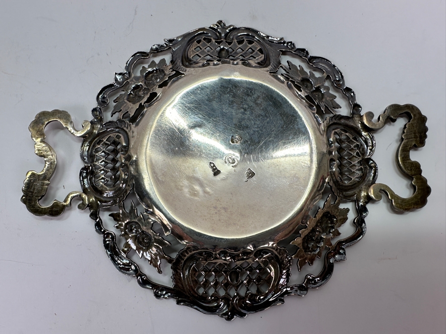 Antique Dutch Hallmarked 83.3% Silver Dish / Tray 78.8g [Photo 7]