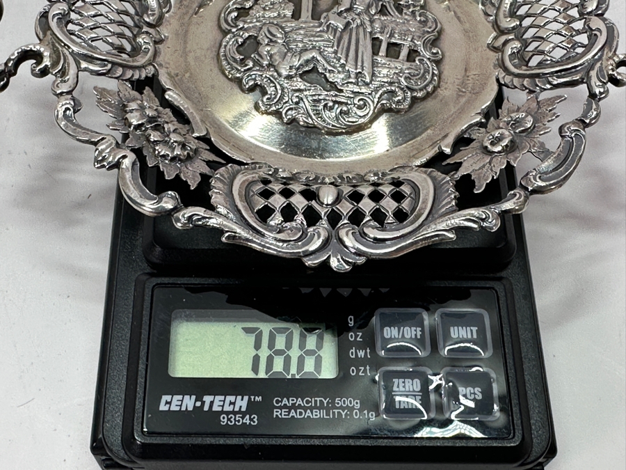 Antique Dutch Hallmarked 83.3% Silver Dish / Tray 78.8g [Photo 13]