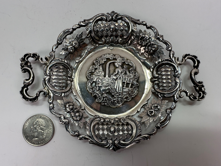 Antique Dutch Hallmarked 83.3% Silver Dish / Tray 78.8g [Photo 6]