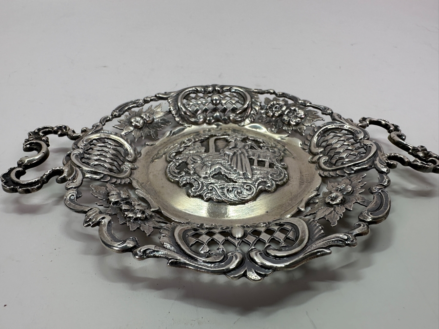 Antique Dutch Hallmarked 83.3% Silver Dish / Tray 78.8g [Photo 5]