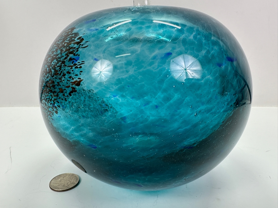 Murano Italian Art Glass Apple Artist Signed Bonetti 6W X 8.5H [Photo 5]