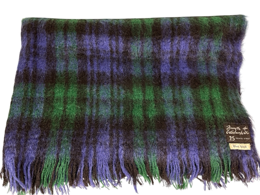 Forsyth Of Edinburgh Ltd Black Watch Wool Throw Blanket 72 X 46