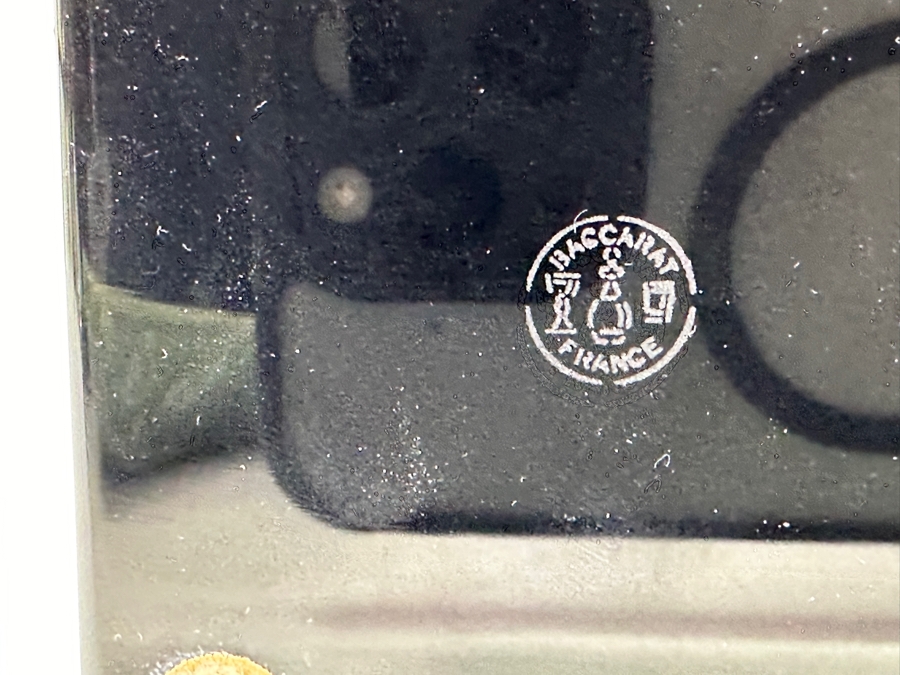 Baccarat Crystal Japonisme Black and Gold Vase 10'H [Photo 9]