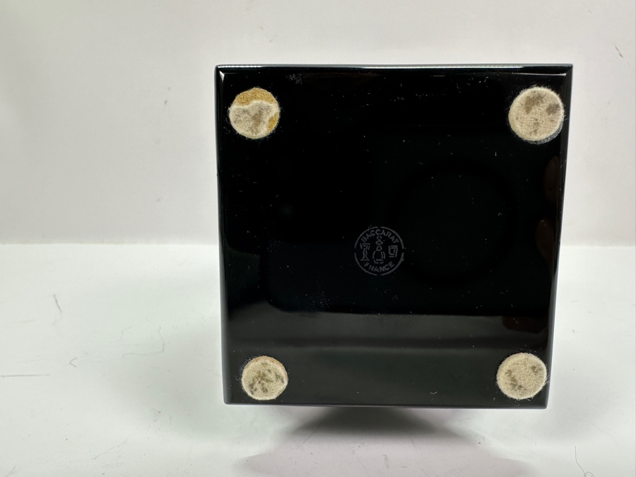 Baccarat Crystal Japonisme Black and Gold Vase 10'H [Photo 8]