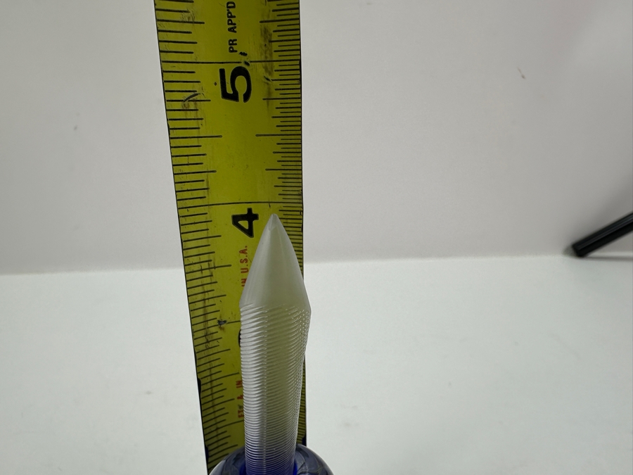 Signed Art Glass Perfume Bottle 4'H [Photo 6]