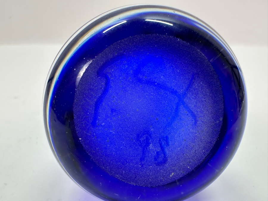 Signed Art Glass Perfume Bottle 4'H [Photo 5]