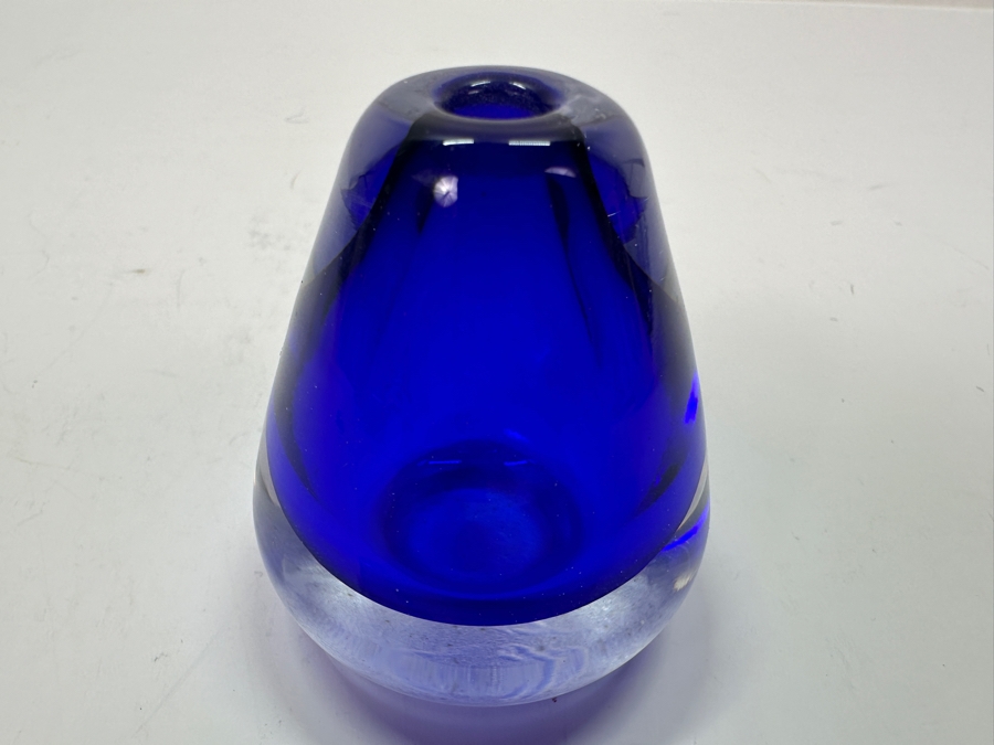 Signed Art Glass Perfume Bottle 4'H [Photo 3]