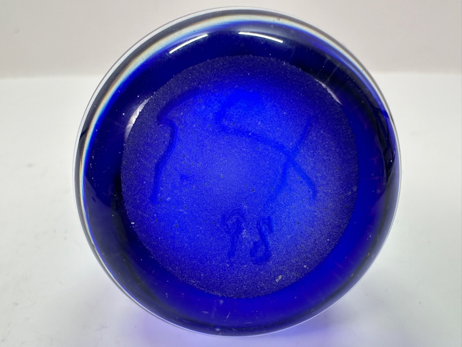 Signed Art Glass Perfume Bottle 4'H [Photo 4]