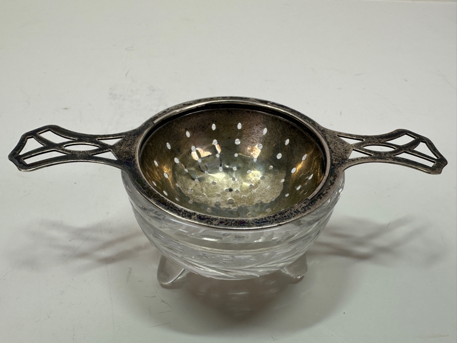 Antique Sterling Silver Tea Strainer 18.2g [Photo 3]