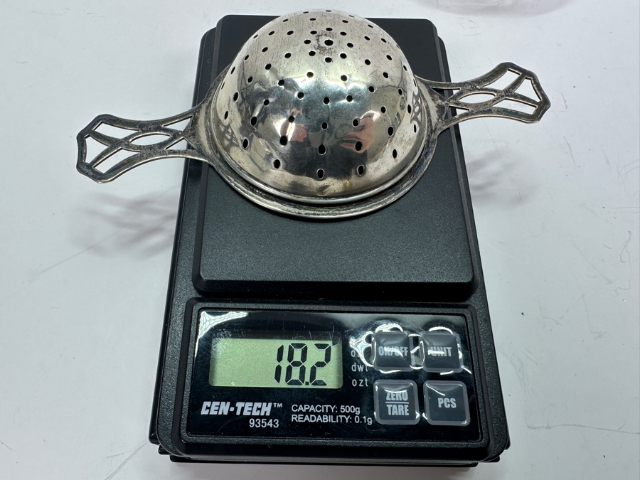 Antique Sterling Silver Tea Strainer 18.2g [Photo 8]