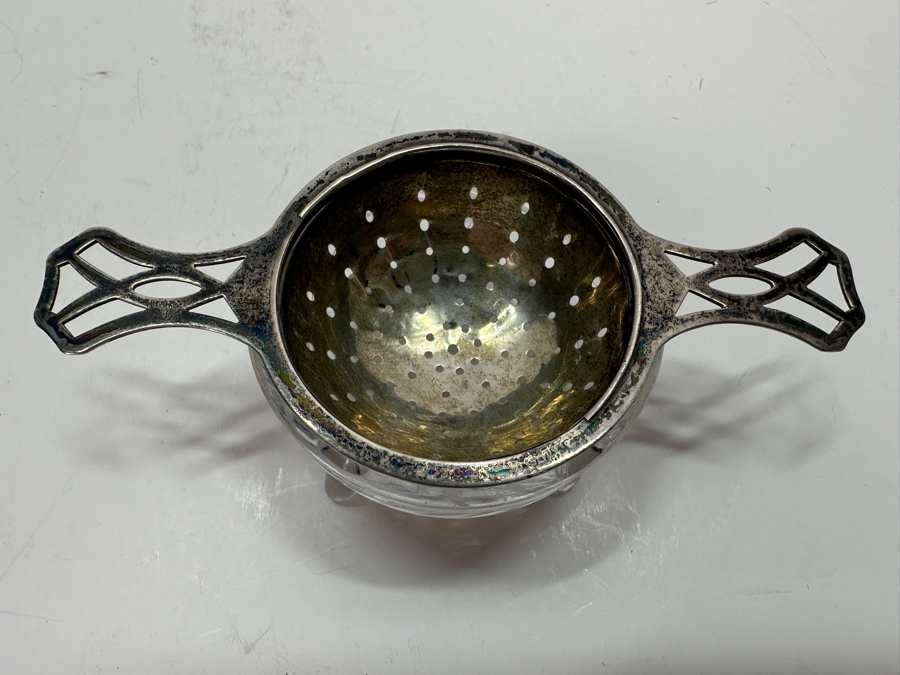 Antique Sterling Silver Tea Strainer 18.2g [Photo 2]