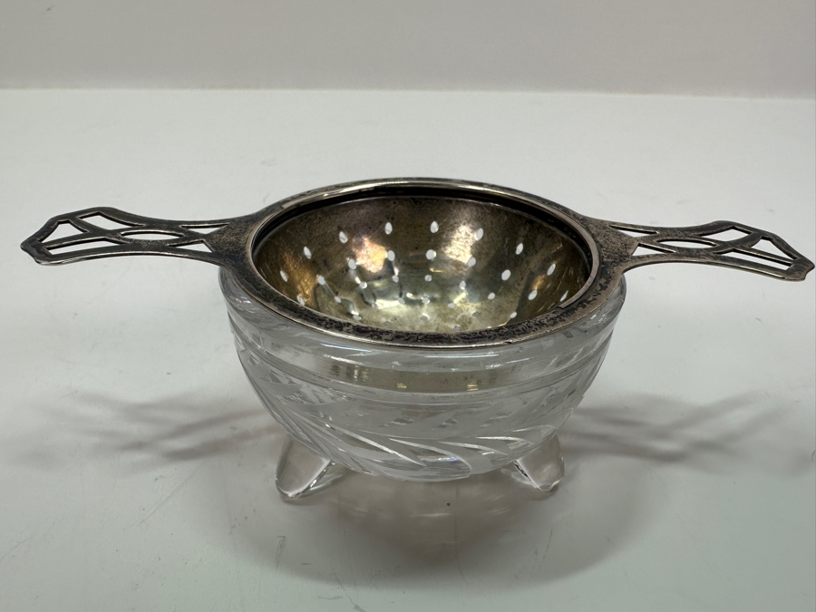 Antique Sterling Silver Tea Strainer 18.2g [Photo 4]