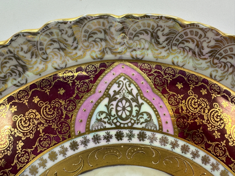 Royal Vienna Serving Plate, Coffee Pot (Coffee Pot Has Been Repaired - See Photos) and 5 Cups and Saucers 17'W 10'H, 5'W [Photo 6]