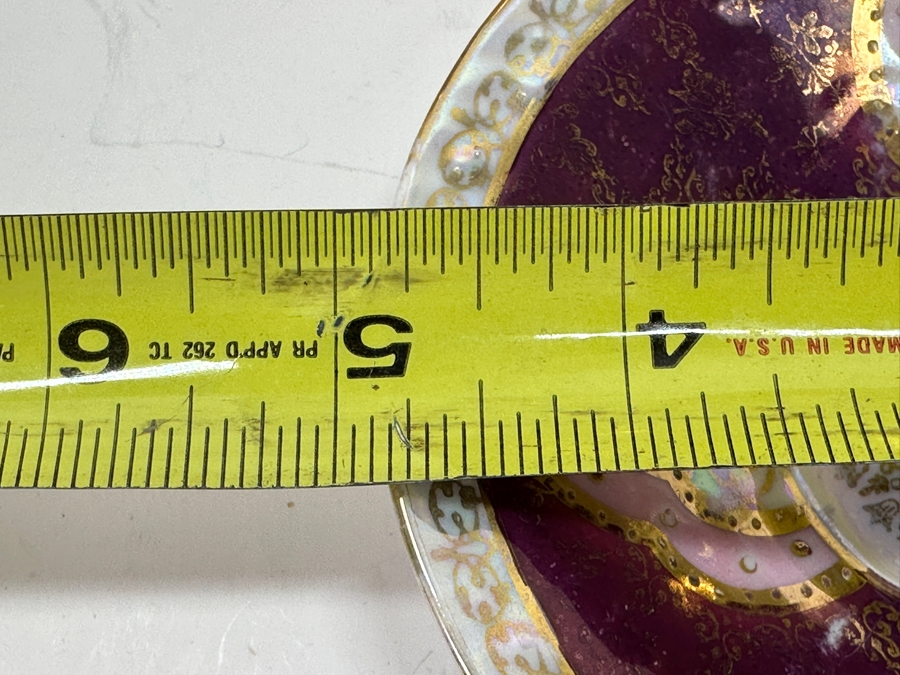 Royal Vienna Serving Plate, Coffee Pot (Coffee Pot Has Been Repaired - See Photos) and 5 Cups and Saucers 17'W 10'H, 5'W [Photo 30]