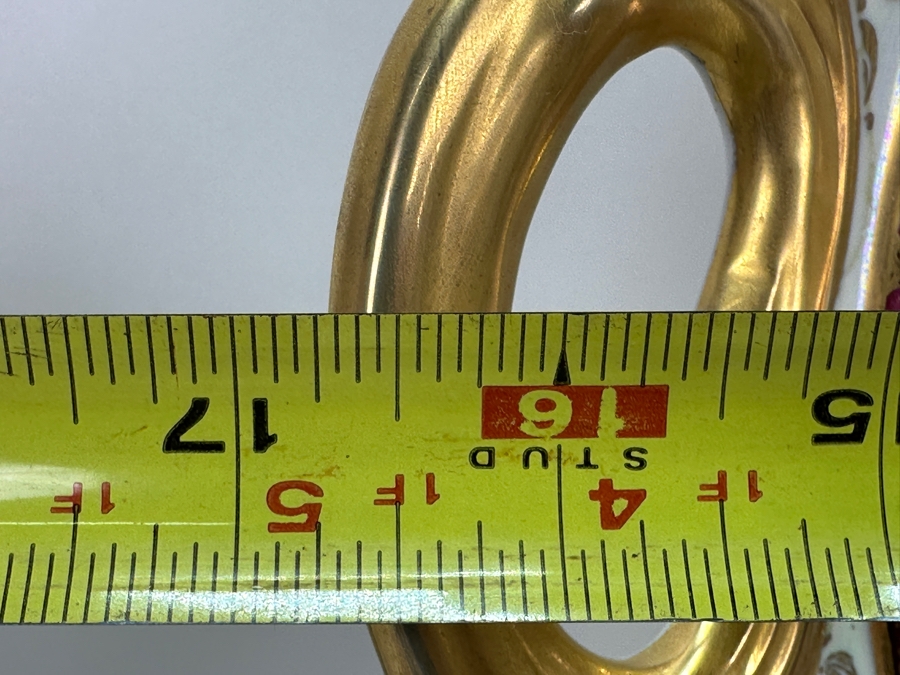 Royal Vienna Serving Plate, Coffee Pot (Coffee Pot Has Been Repaired - See Photos) and 5 Cups and Saucers 17'W 10'H, 5'W [Photo 33]