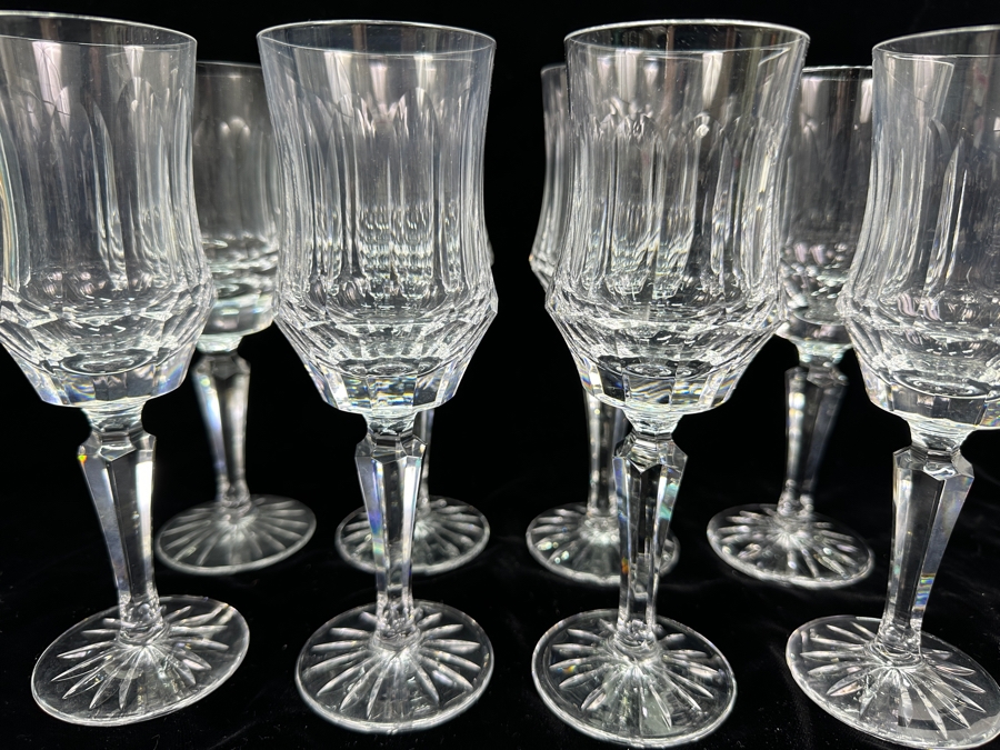Set of (8) Old Galway Wine / Water Goblets with Star Cut Foot 7.25'H [Photo 4]