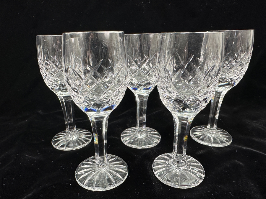 Set of (5) Cut Glass Crystal Cordial Glasses 4.25'H [Photo 2]