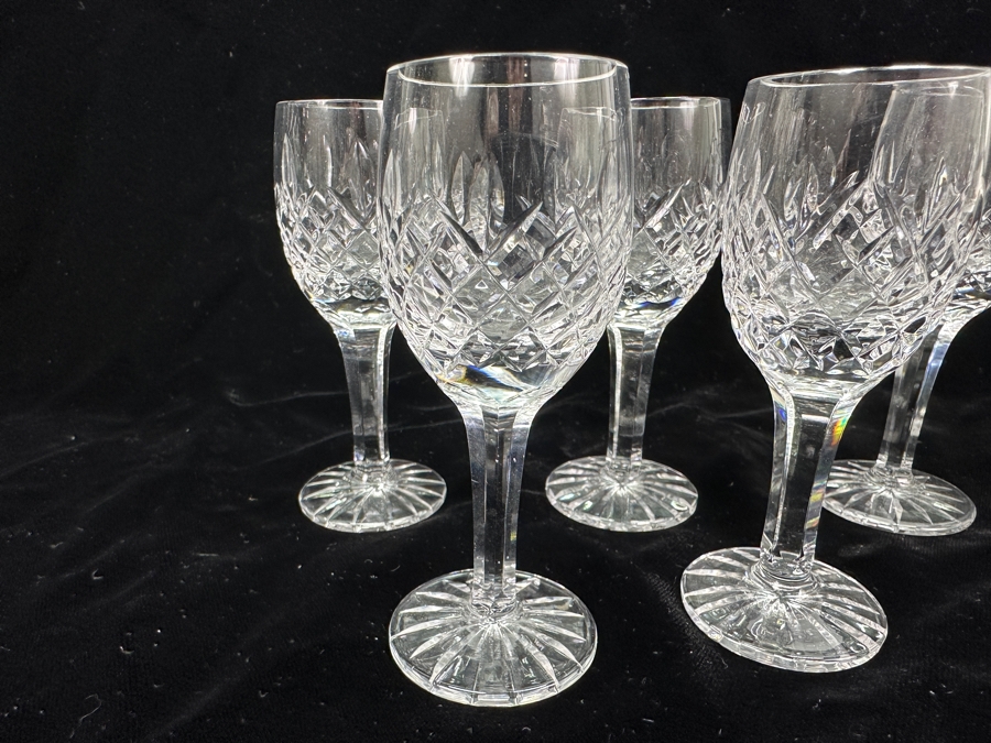Set of (5) Cut Glass Crystal Cordial Glasses 4.25'H [Photo 4]