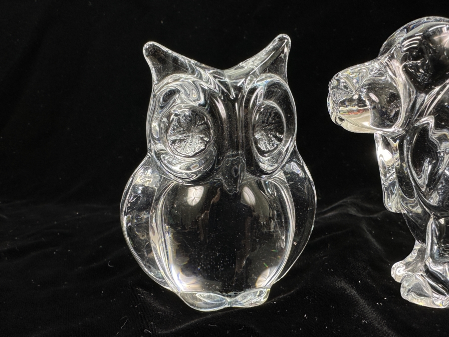 (3) Daum France Crystal Signed Animal Figurines 3-4'H [Photo 2]