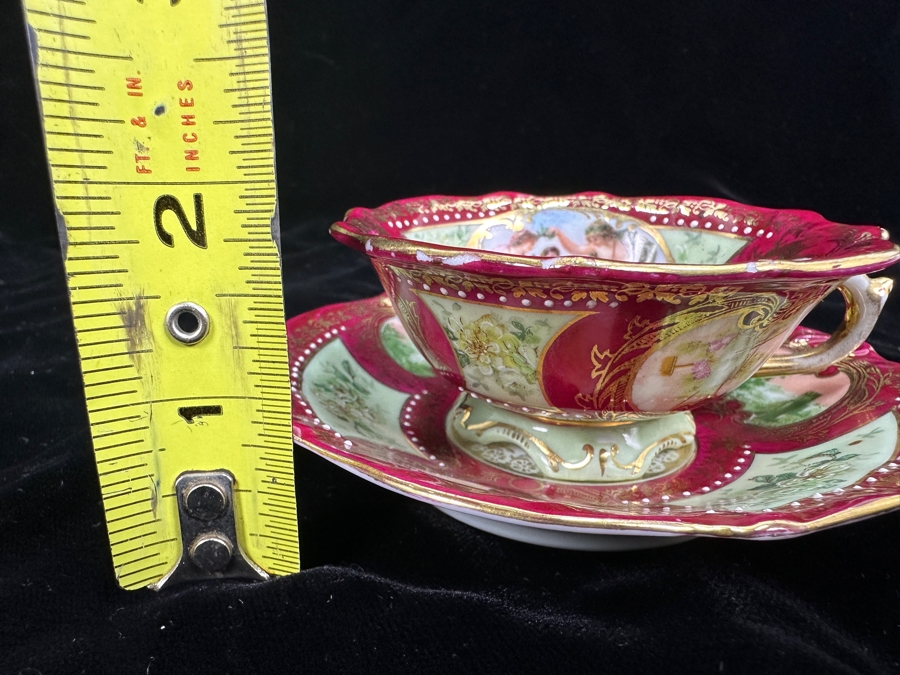 Antique Saxe Royal Vienna Style Demitasse Cup and Saucer [Photo 10]
