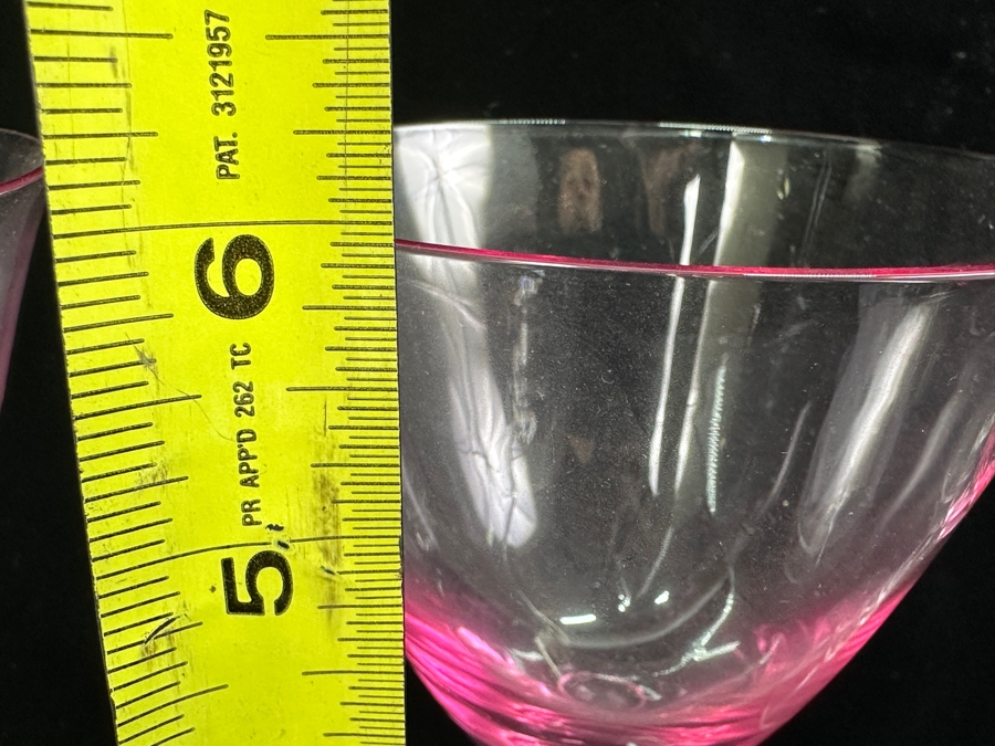Tiffin Franciscan Wistaria Pink Martini (7) and Wine Glasses (5) [Photo 6]