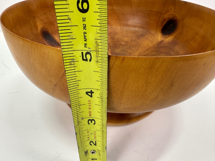 Stunning Turned Wooden Footed Centerpiece Bowl 9.5W X 5H [Photo 7]
