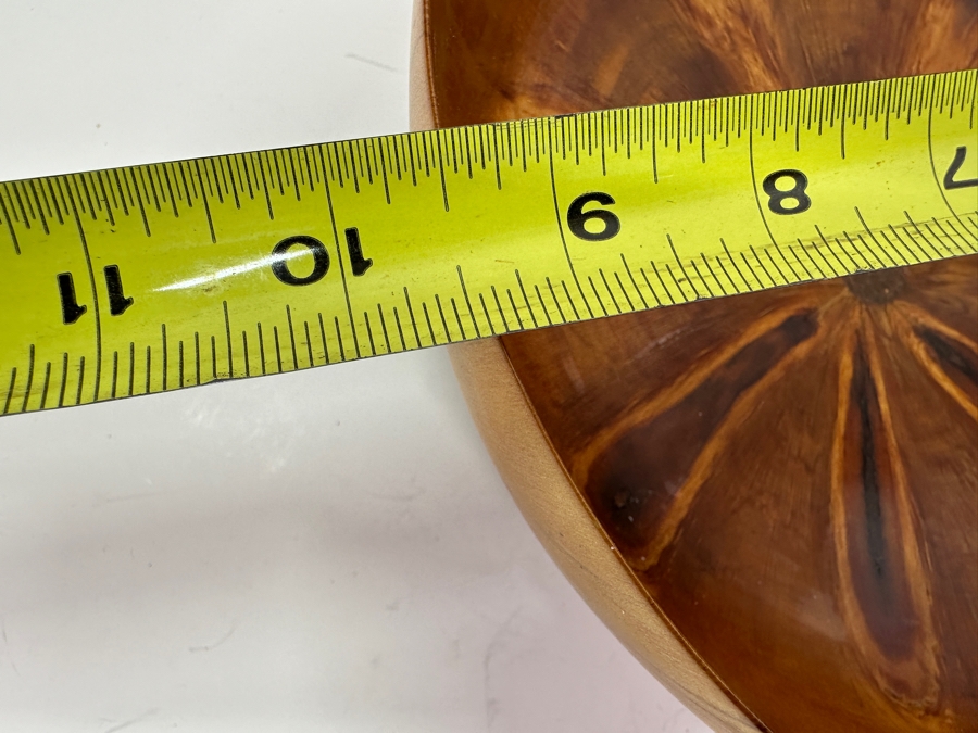 Stunning Turned Wooden Footed Centerpiece Bowl 9.5W X 5H [Photo 6]