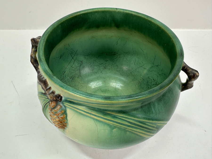 Roseville Pottery Pinecone Jardiniere 7.5'W x 5'H [Photo 6]