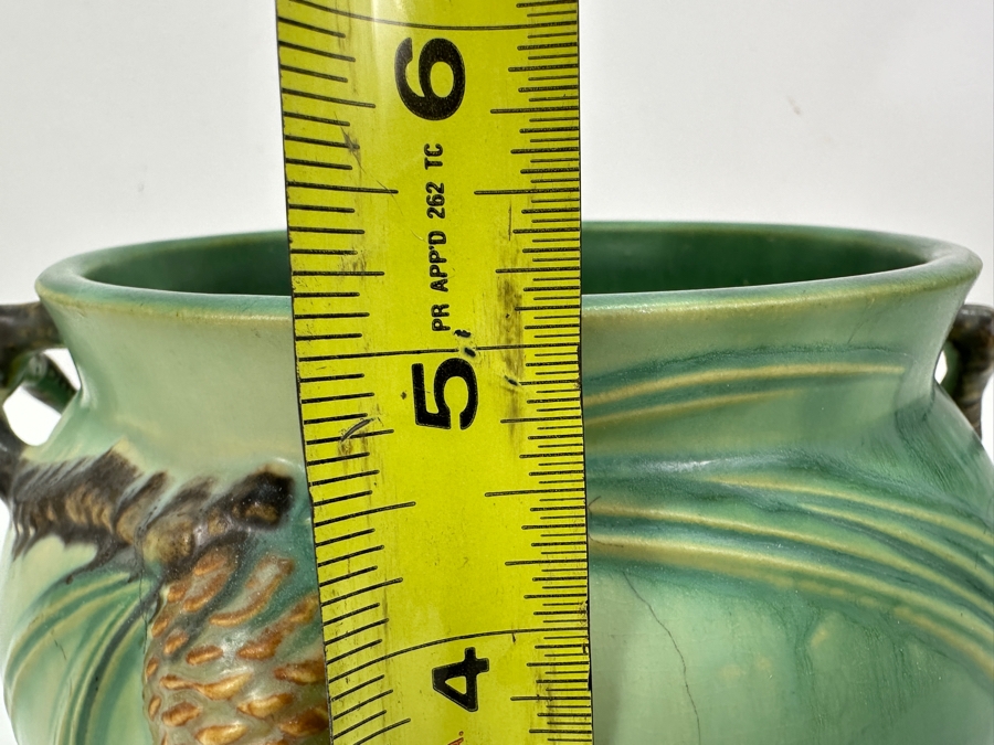 Roseville Pottery Pinecone Jardiniere 7.5'W x 5'H [Photo 9]