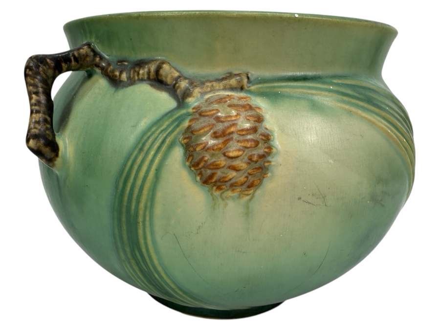 Roseville Pottery Pinecone Jardiniere 7.5'W x 5'H