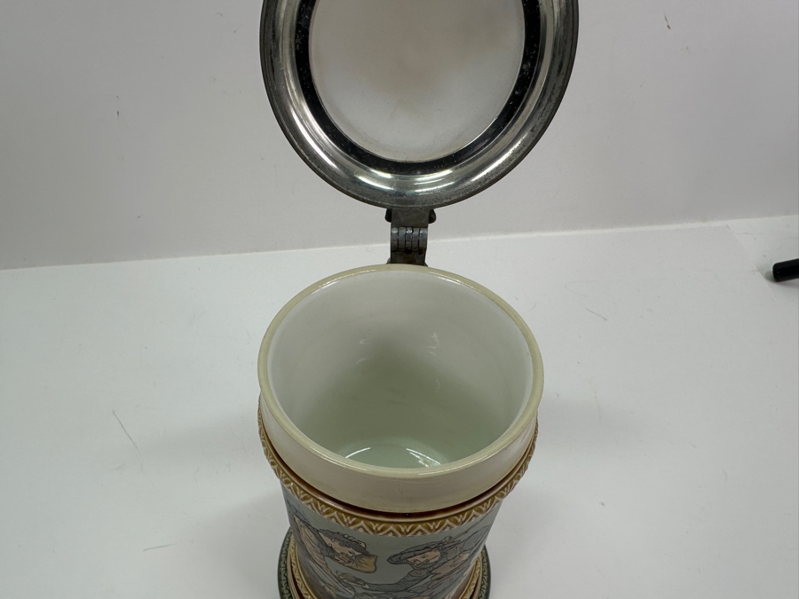 Antique Mettlach German Stein #2441 Playing Dice 9.5'H [Photo 9]