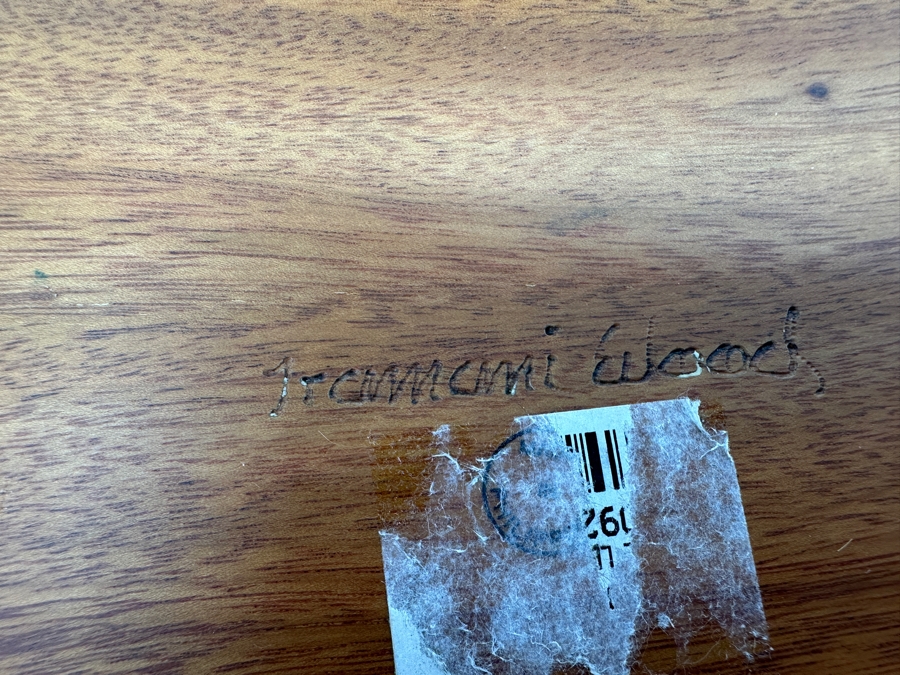 Wooden Bowl with Hand Carved Fruit and Leaf Dish 9.5'W x 5.5'H [Photo 8]