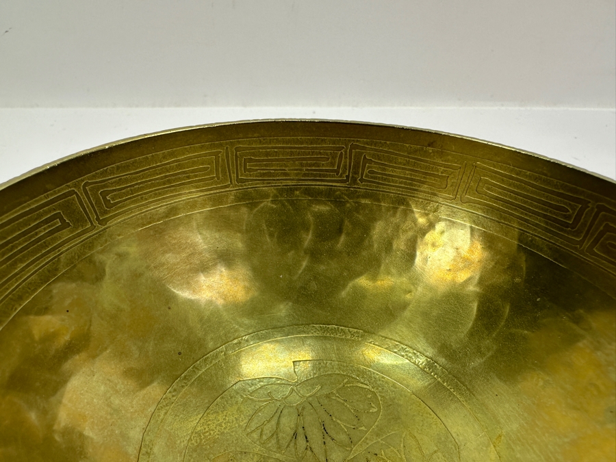 Asian Brass Box 7.5W X 5.5D X 3H And (2) Asian Brass Footed Cups Featuring A Dragon Design [Photo 15]