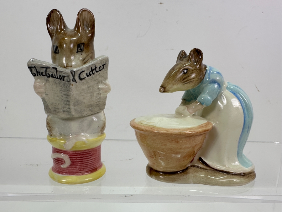 Beatrix Potter Figurines, Swarovski Swan, Glass Bird and Bunny Figurines [Photo 2]