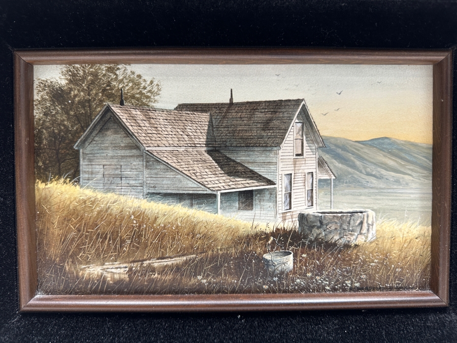 R. Bradford Johnson Original Acrylic Painting 1978 Titled 'Horton's' 10 X 6 Framed 14.5 X 11 [Photo 3]