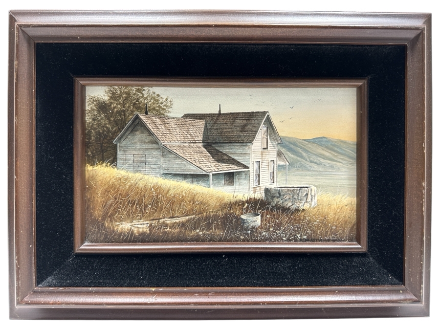 R. Bradford Johnson Original Acrylic Painting 1978 Titled 'Horton's' 10 X 6 Framed 14.5 X 11 [Photo 2]