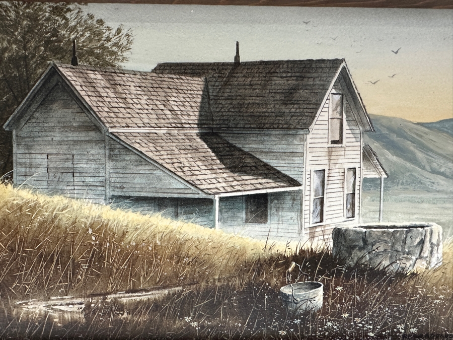 R. Bradford Johnson Original Acrylic Painting 1978 Titled 'Horton's' 10 X 6 Framed 14.5 X 11 [Photo 4]