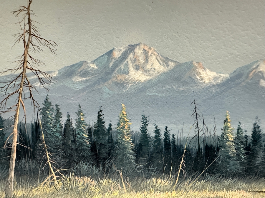 Gene Speck (B. 1937, American) Original Painting Titled 'High Meadows' On Board 11 X 6 Framed [Photo 8]