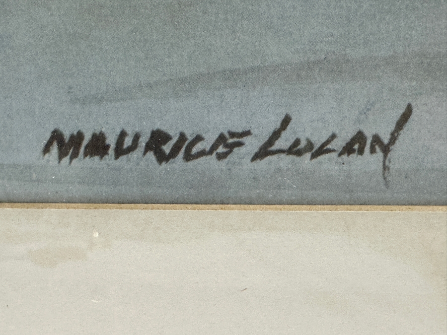 Maurice Logan Watercolor Harbor Scene Print 19 X 14 Framed 24 X 19 [Photo 6]