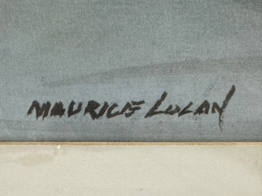 Maurice Logan Watercolor Harbor Scene Print 19 X 14 Framed 24 X 19 [Photo 7]